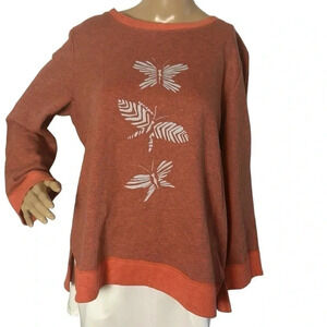 Habitat NWT women sweater,pullover,oversized,cozy,butterflies EC